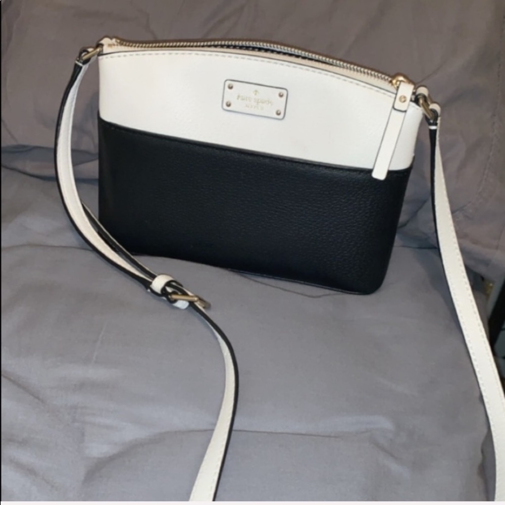 black & white Kate Spade crossbody